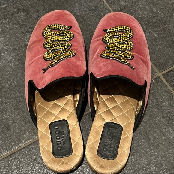 Gucci Lawrence snake mules pink - Picture 2 of 5